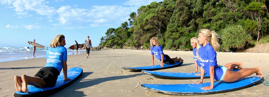 Au départ de Byron Bay : Visite d'une demi-journée pour apprendre à surfer