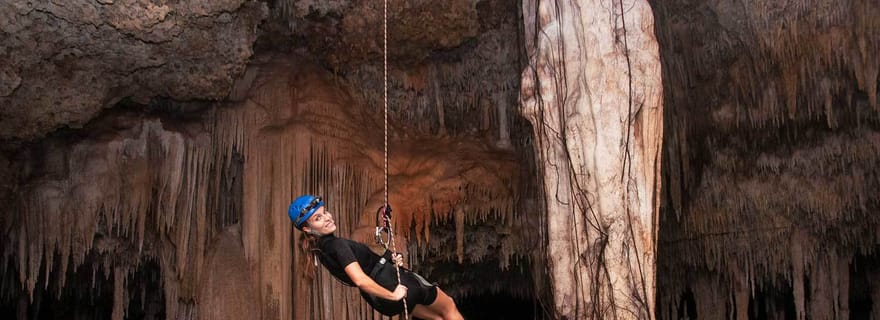 Réserve naturelle de Rio Secreto : Excursion à vélo, rappel et tyrolienne