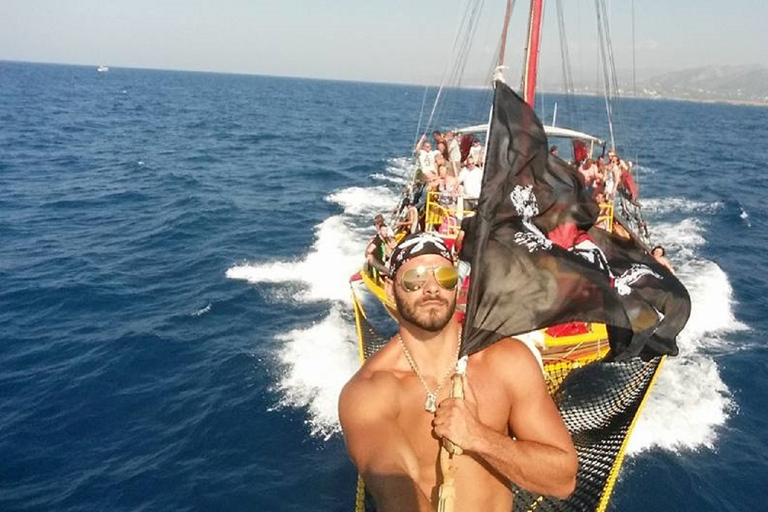 Från Heraklion: Utflykt med piratbåt på 5 timmarHeldagstur i 5 timmar med piratbåten Black Rose