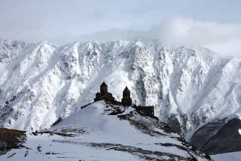 From Tbilisi: Full-Day Snowshoeing Tour to Kazbegi