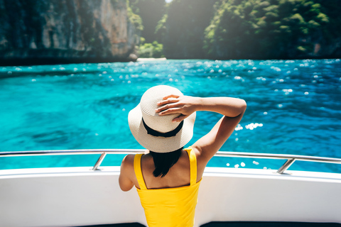 Phuket: Phi Phi and Khai Islands Boat Trip with Lunch Phuket: Phi Phi and Khai Islands Day Trip with Transfers