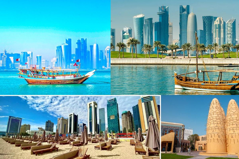 Doha: Private City Highlights Tour mit Dhow Boat Cruise