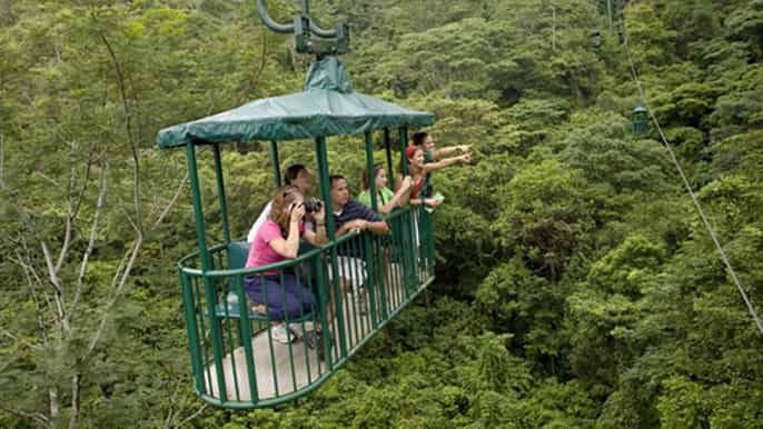 costa rica pacific aerial tram at rainforest adventures