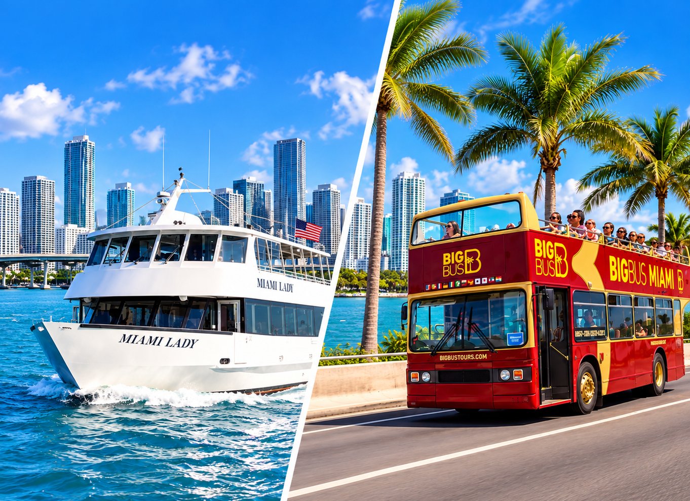 Miami: Sightseeingkrydstogt i bugten og bustur til byens højdepunkter