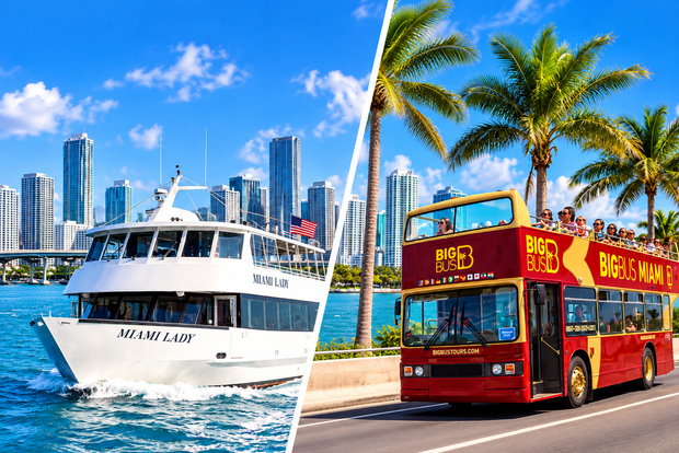Miami: crociera panoramica nella baia e tour delle attrazioni della città in autobus