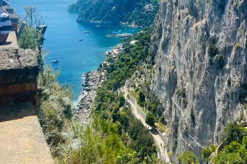 From Naples: Boat trip to Capri with city visit and stops for swimming From Naples: Capri Boat Tour with City Visit and Stops for Swimming