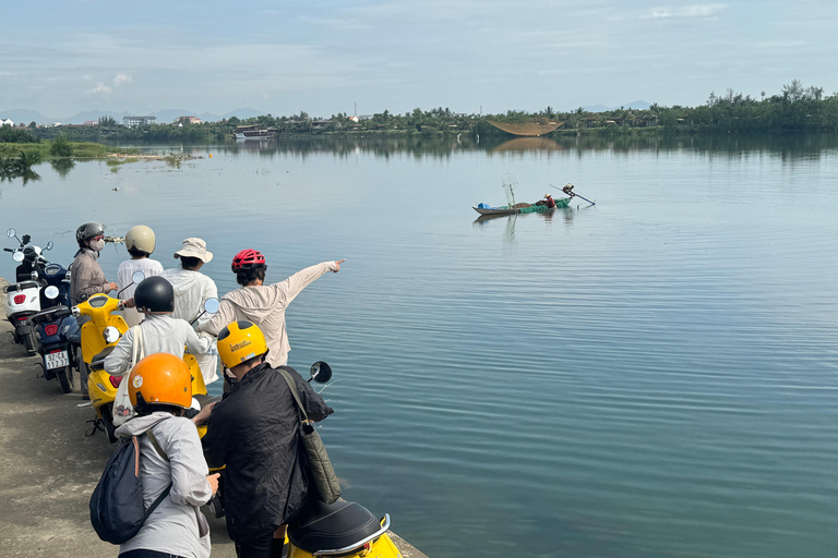 Hoi An Untold: E-scooter Tour to Countryside and Basket Boat