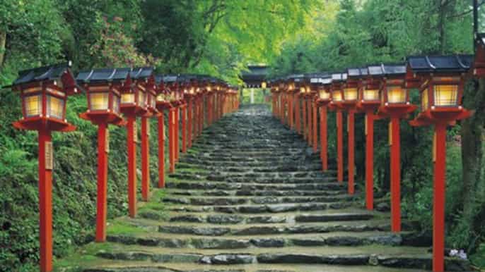 kyoto hike and hot springs visit