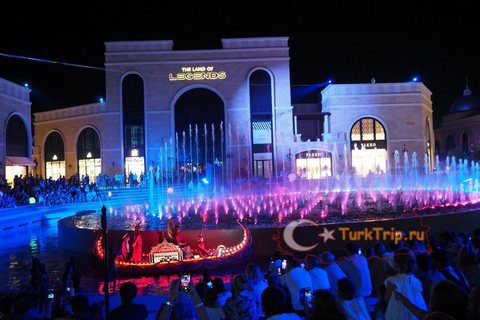 From Alanya And Side : The Land of Legends Show Tour Evening The Land of Legends Show Tour Evening