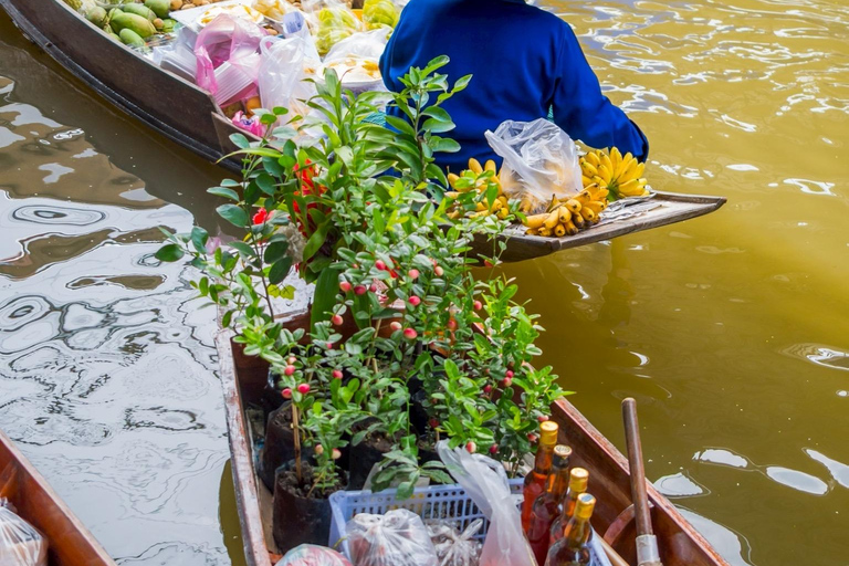 Damnoen : Train Market,Canal Life & Suspension Bridge Scenic