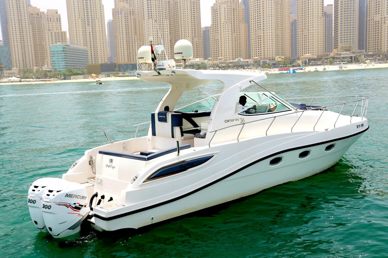 Dubai privétour op 40ft JulianaDubai: 4 uur privétour op een mini-jacht &amp; zwemmen