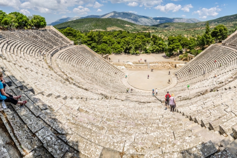 Depuis Athènes : excursion à Mycènes, Épidaure et NauplieVisite en italien