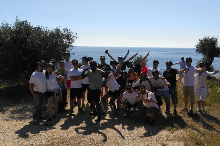 Excursion à vélo sur la Riviera Trikke d'Athènes et au lac VouliagmeniExcursion à vélo sur la Riviera d'Athènes et lac Vouliagmeni