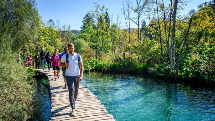 from split or trogir zagreb transfer plitvice lakes tour