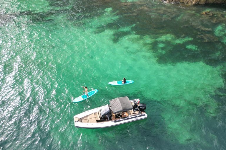 Benagil Cave Private Boat Charter with SUP, Wake & Snorkel. 2H Private Boat