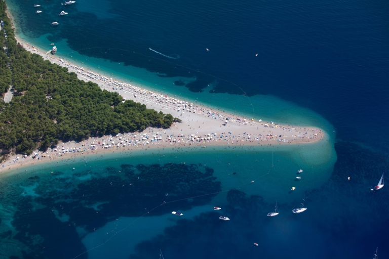 De Trogir ou Split: visite privée en hors-bord à l'île de Brac