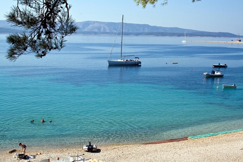 De Trogir ou Split: visite privée en hors-bord à l'île de Brac
