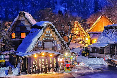 Shirakawa-go Snow Illumination Festival Tour from Nagoya VIP Small group up to 9-guests