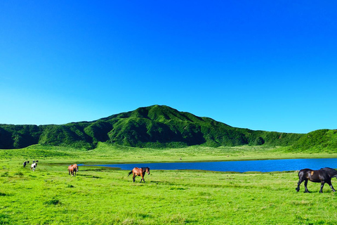 Kyushu Aso Volcano, Aso Boy Scenic Train,Hot Spring Day Tour11:00AM pickup at Kumamoto Castle