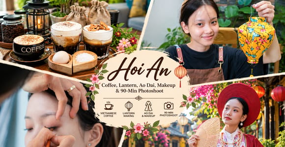 Hoi An: Coffee, Lantern, Ao Dai, Makeup & 90-Min Photoshoot