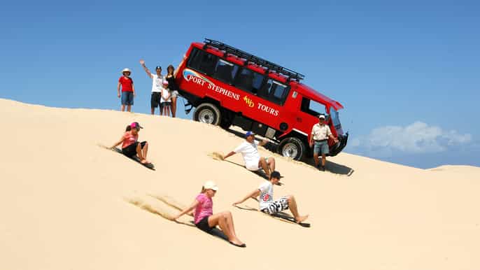 port stephens small group dolphins dunes combo