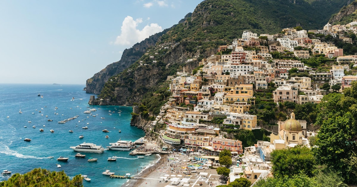 ローマ：アマルフィ海岸＆ポジターノ日帰りツアー（海岸クルーズ付き