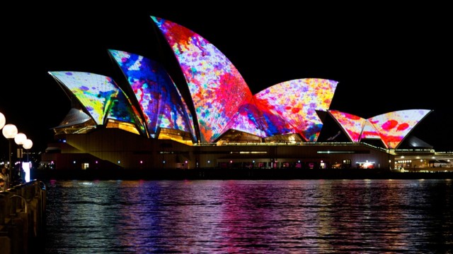 Visit Sydney Harbour Tall Ship Vivid Dinner Cruise in Sydney