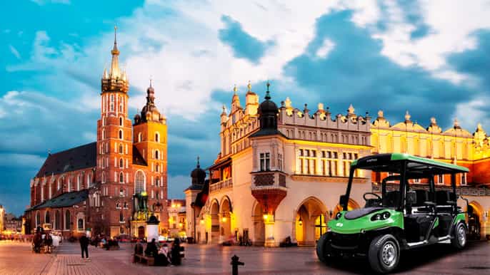 krakow sightseeing tour by heated golf cart
