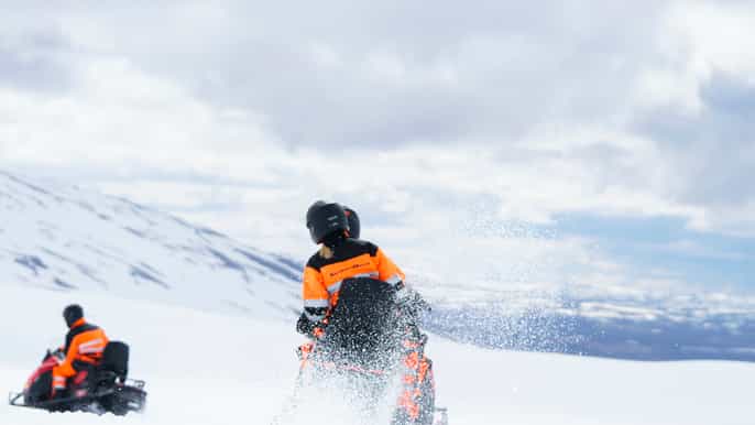 golden circle super truck and snowmobiling small group tour