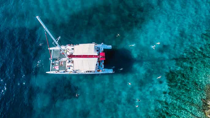 split fullday catamaran cruise to hvar pakleni islands
