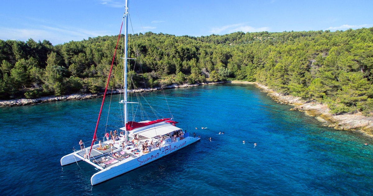 hvar split catamaran