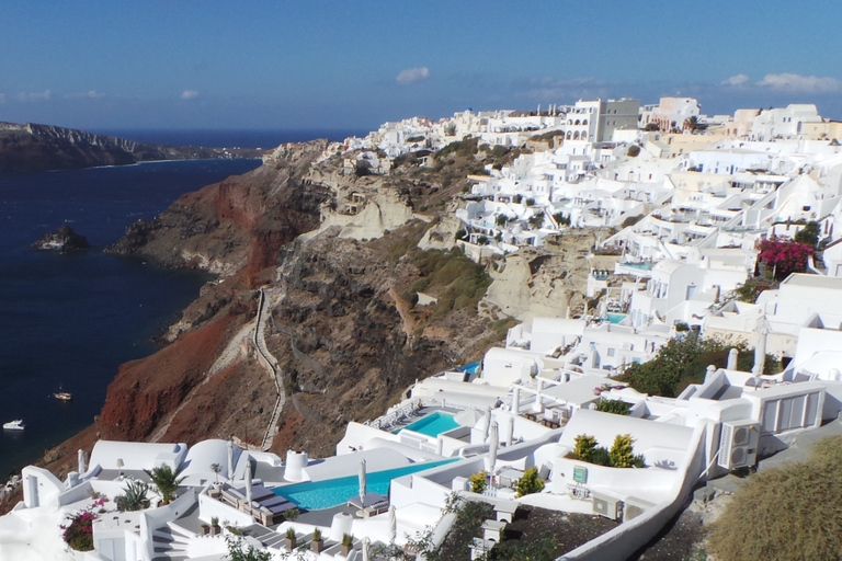 Norte de Santorini: tour privado de 4h con atardecer y vino