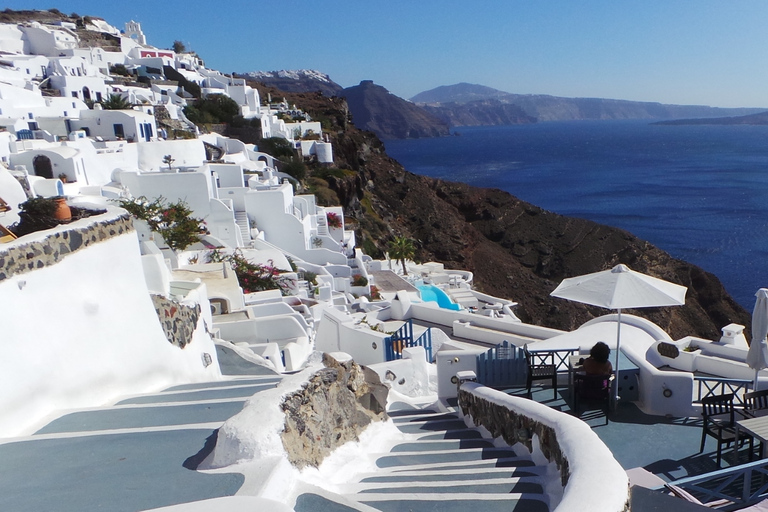 Norte de Santorini: tour privado de 4h con atardecer y vino