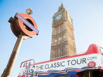 London: Bustour mit einem Oldtimer mit offenem Dach London: Bustour mit einem Oldtimer mit offenem Dach