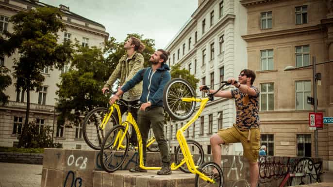 vienna tour guidato di kick bike o escooter con un locale