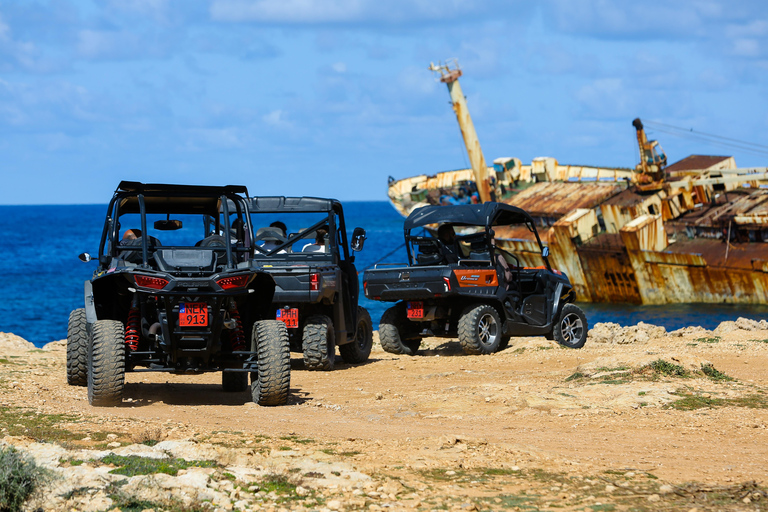 From Paphos: Coral Bay and Lara bay Guided Quad & Buggy Tour 3-Hour Buggy Tour to Lara Bay (3-Seat Buggy)