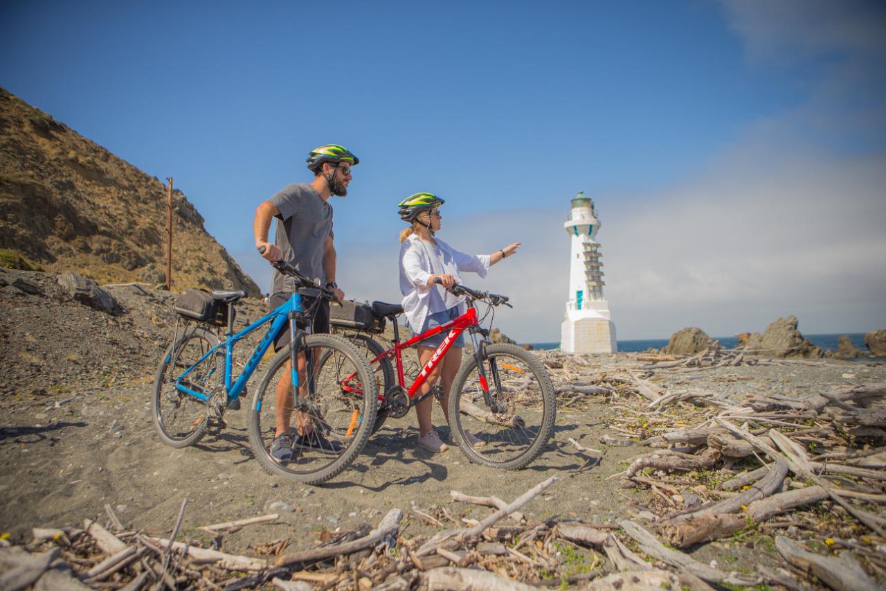 4-stündige E-Bike-Leihe: Erkunden Sie den Pencarrow Lighthouse Trail