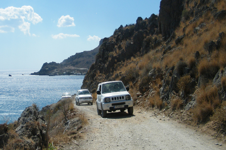 Jeep safari na południe wyspy, do plaży palmowej i wąwozów