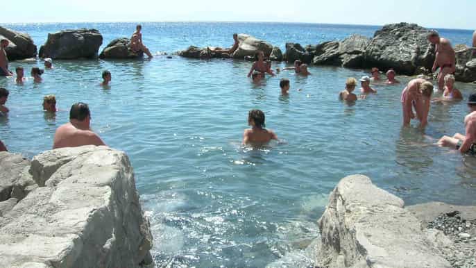roundtrip minivan transfer to therma natural spa beach