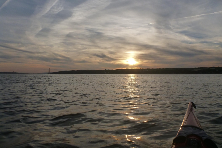 Quebec Stad Zonsondergang Excursie Zeekajakken met HavenwijnKajakken op zee bij zonsondergang met vervoer