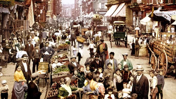 a pie en nueva york barrio chino five points little italy