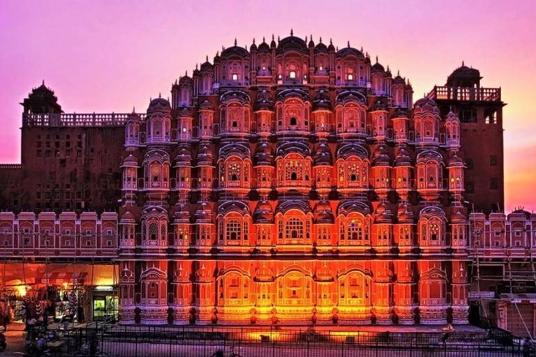2-dniowa prywatna nocna wycieczka do Jaipur z Delhi All InclusiveWycieczka z zakwaterowaniem w hotelu 3-gwiazdkowym