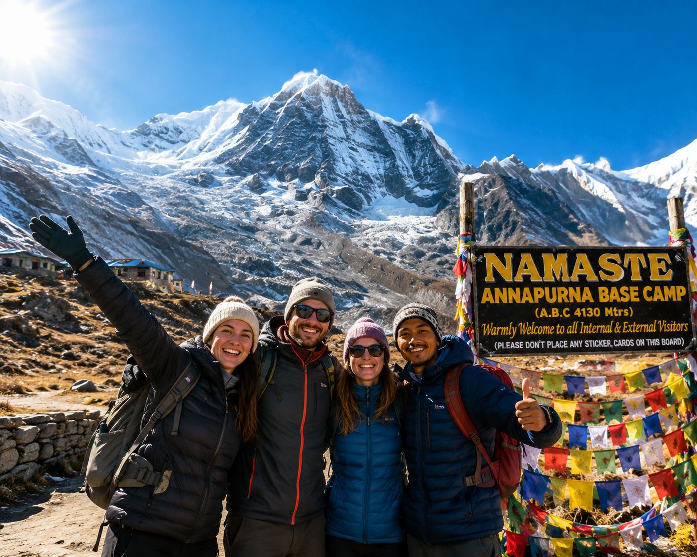 Pkr/Kathmandu: 5-tägige Annapurna Base Camp & Hot Spring Trek