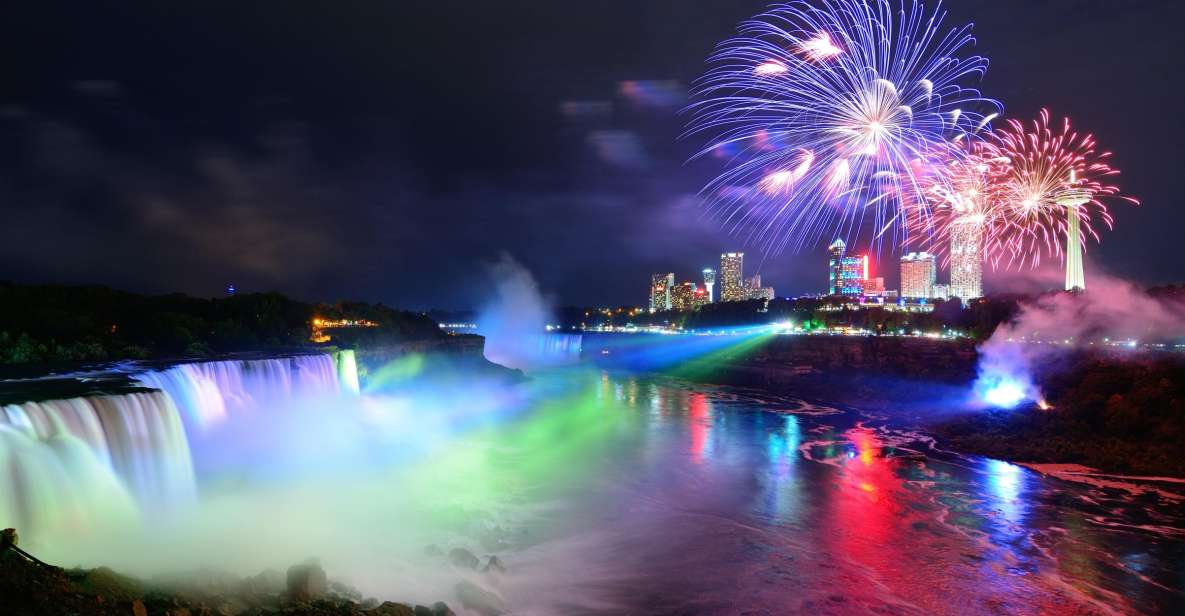 niagara falls canada night lights tour with dinner and cruise