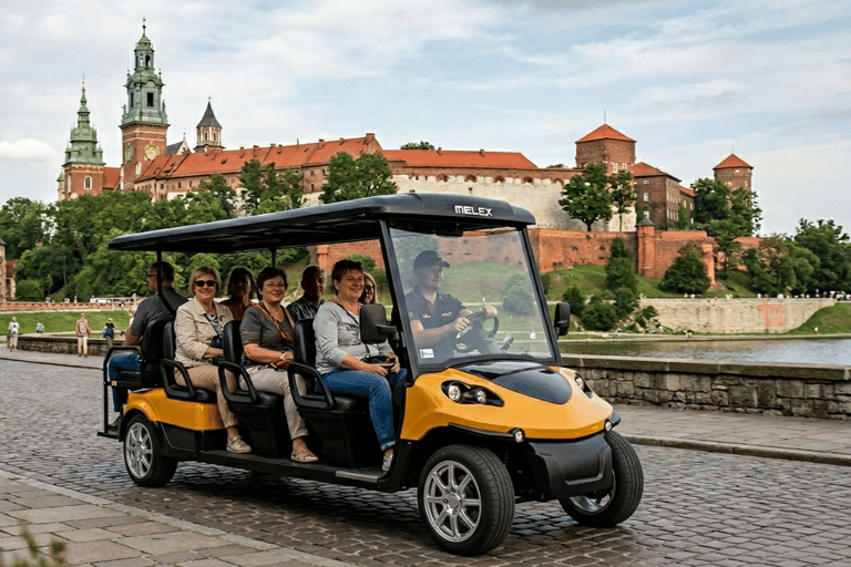 Krakow: City Sightseeing Tour by Electric Buggy Golf Cart Small group tour from the meeting point