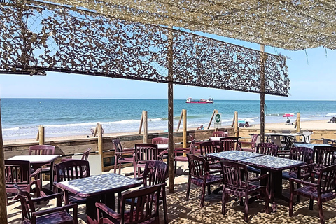 Huelva-Punta Umbria Bike Sightseeing Tour and Cruise Tour Huelva-Punta Umbria Sightseeing Tour and Boat Ride
