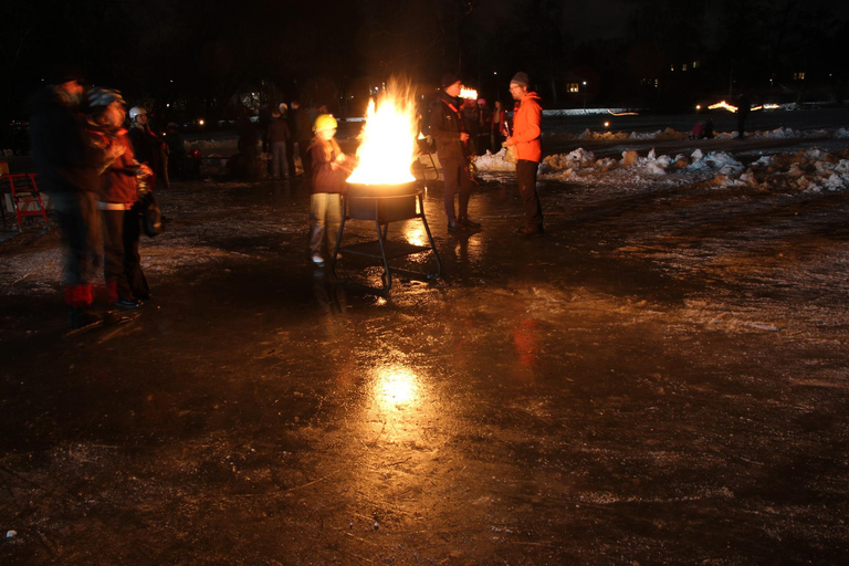 Stockholm: Ice Skating with fire & chance of Northern Lights