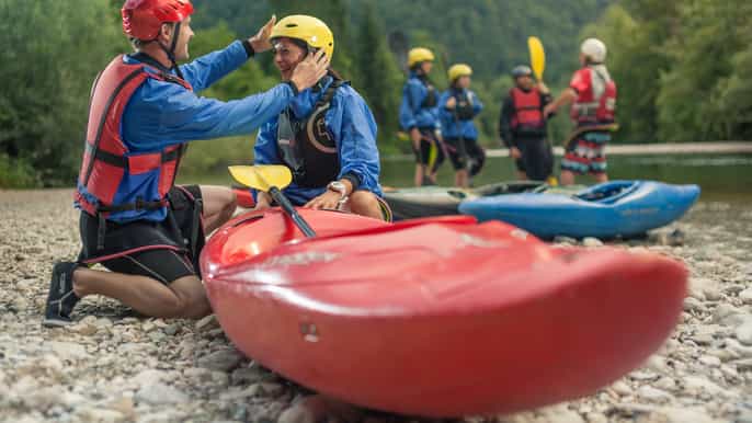 ab bled kajakabenteuer auf der save