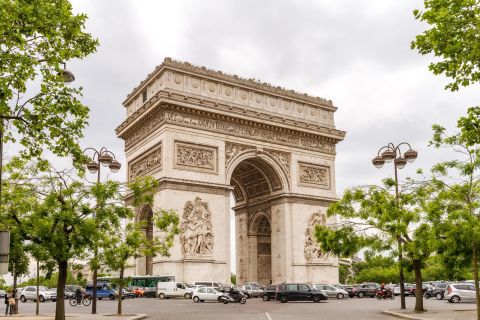 Paris: Forbi-køen-billett til taket på Triumfbuen