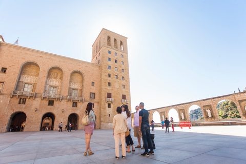 From Barcelona: Montserrat Half-Day Wine and Tapas TripTour in English